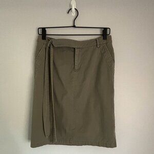 Stussy Japan Cotton Knee Length Gray Khaki Skirt Sz. 3